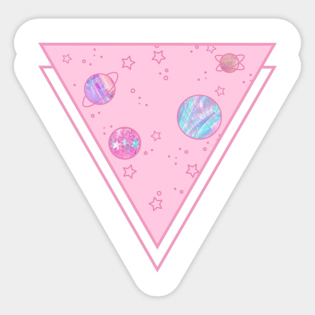 Glitter Galaxy - Pink Sticker by RossellaVicari